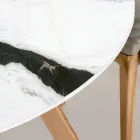 Masa rotunda de exterior din ceramica Panda White Made in Italy - Pegaso Viadurini