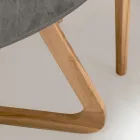 Masa rotunda de exterior din ceramica de piatra gri Made in Italy - Pegaso Viadurini