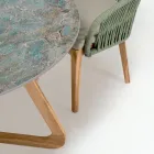 Masa rotunda de exterior din ceramica Santos Made in Italy - Pegaso Viadurini