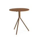 Masa de gradina rotunda din otel galvanizat fabricata in Italia - Ralph Viadurini