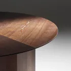 Masă rotundă din placaj furniruit de frasin - Libra Viadurini