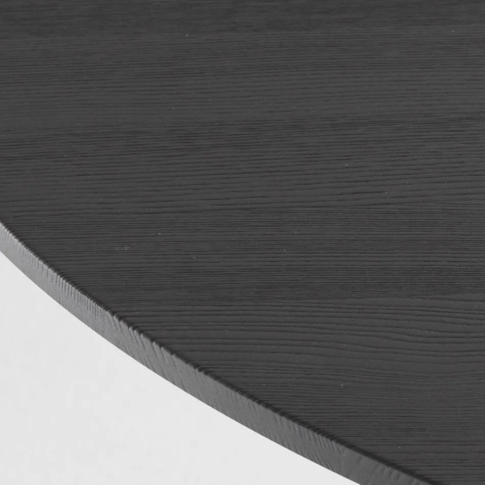 Masă rotundă din placaj furniruit de frasin - Libra Viadurini