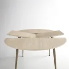 Masă rotundă cu șase locuri, blat din MDF și bază metalică - Croma Viadurini