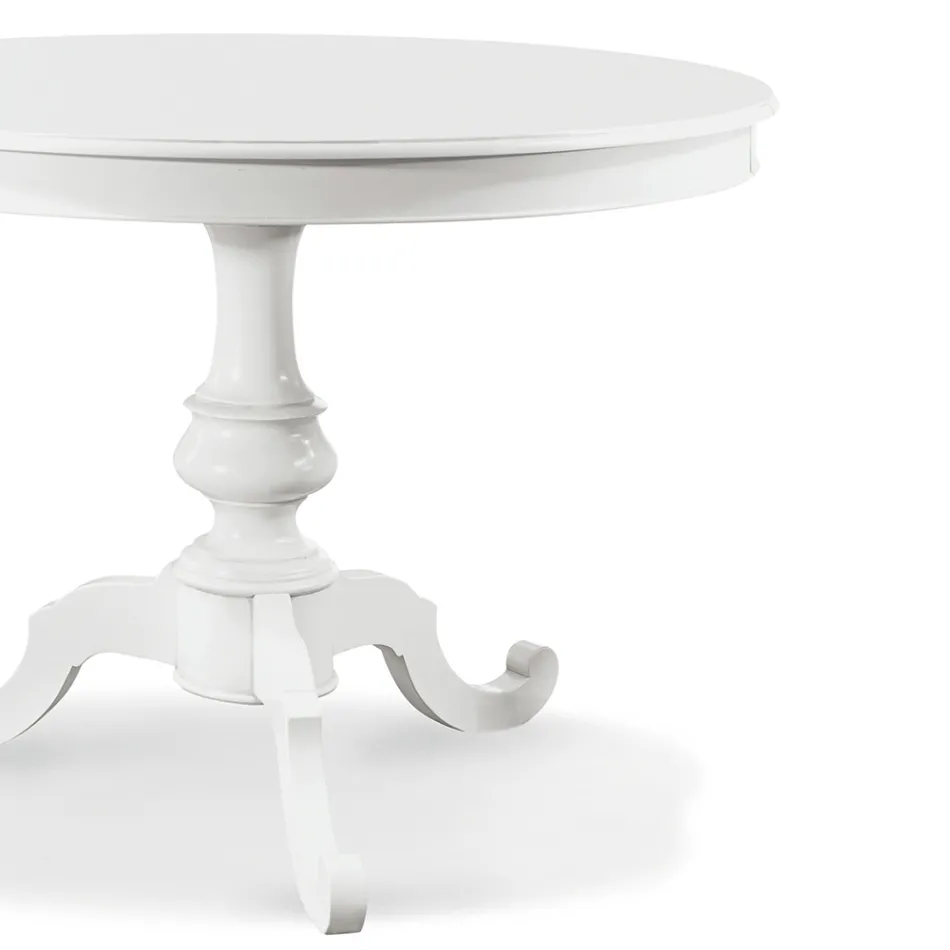 Masa de living rotunda extensibila din lemn Made in Italy - Vittoria Viadurini