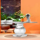 Masă rotundă cu design clasic, vârf Ø140 și HPL - secolul al XIX-lea de Slide Viadurini