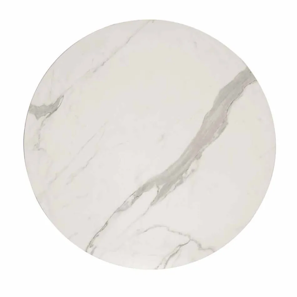 Masă rotundă cu design clasic, vârf Ø140 și HPL - secolul al XIX-lea de Slide Viadurini