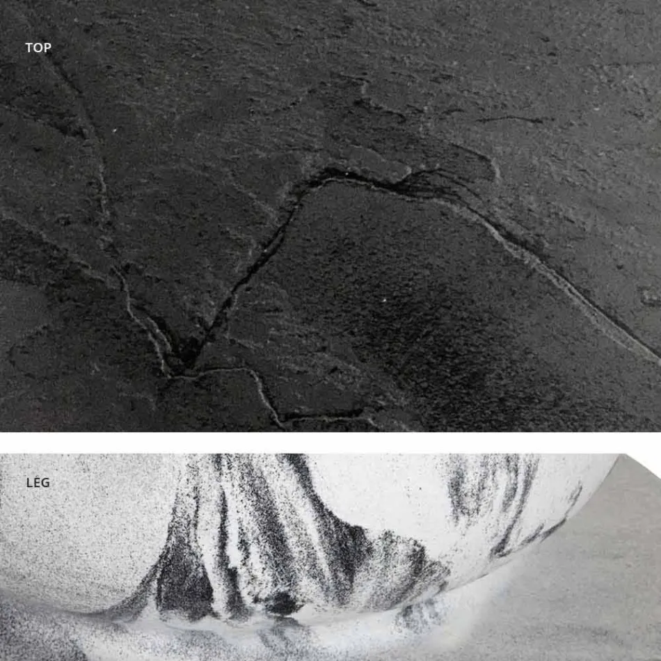 Masă rotundă cu design clasic, vârf Ø140 și HPL - secolul al XIX-lea de Slide Viadurini