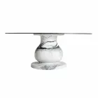 Masă rotundă cu design clasic, vârf Ø140 și HPL - secolul al XIX-lea de Slide Viadurini