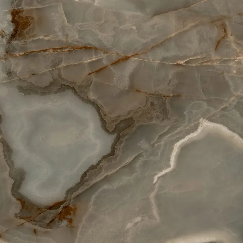 Masa Rotunda Fixa din Ceramica si Otel Made in Italy - Foarfece Viadurini