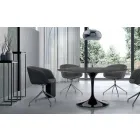 Masa rotunda moderna din marmura de Carrara si Marquinia Made in Italy – Dolari Viadurini