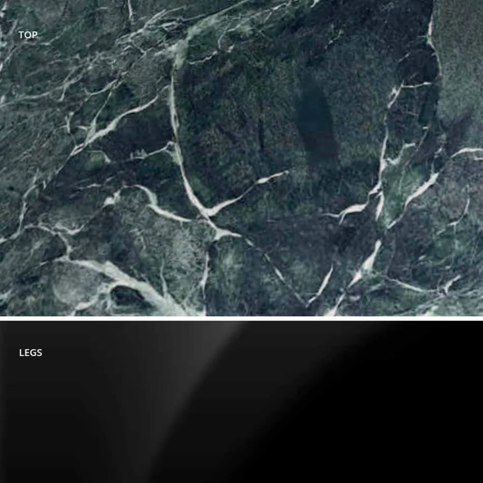 Masa rotunda moderna din marmura de Carrara si Marquinia Made in Italy – Dolari Viadurini