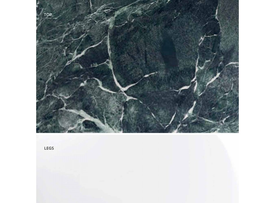 Masa rotunda moderna din marmura de Carrara si Marquinia Made in Italy – Dolari Viadurini