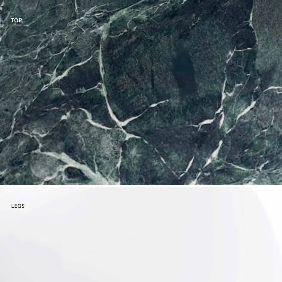 Masa rotunda moderna din marmura de Carrara si Marquinia Made in Italy – Dolari Viadurini