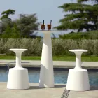 Masă rotundă din polietilenă Slide Hoplà (H110) hpl de top fabricată în Italia Viadurini