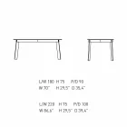 Masă de living modernă din oțel cu blat de marmură de design - Aronte Viadurini