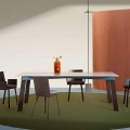 Masa de living moderna din otel cu blat de marmura de designer - Aronte