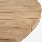 Masă rotundă modernă în aer liber cu Homemotion - blat din lemn de tec Ruben Viadurini