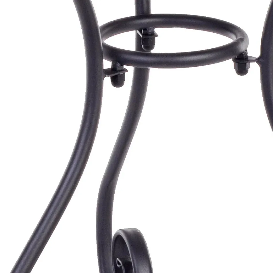 Masa rotunda de gradina in stil Shabby Chich din otel vopsit - Enchantment Viadurini