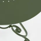 Masa rotunda de gradina in stil Shabby Chich din otel vopsit - Enchantment Viadurini