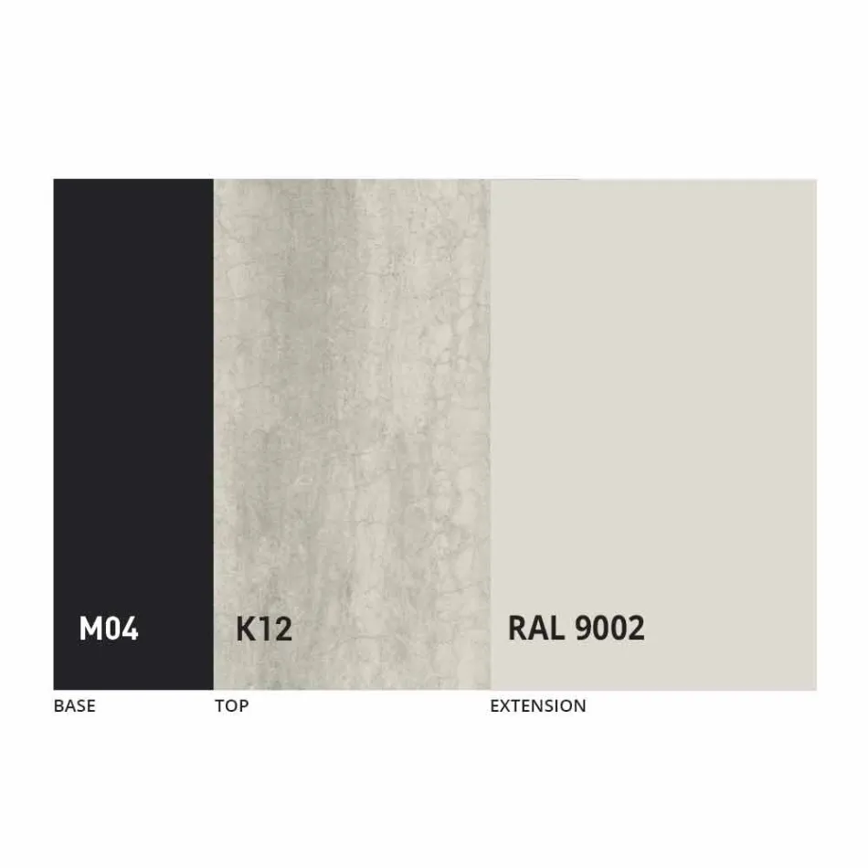 Masă rotundă de masă extensibilă până la 165 cm cu blat din ceramică - Pistolero Viadurini