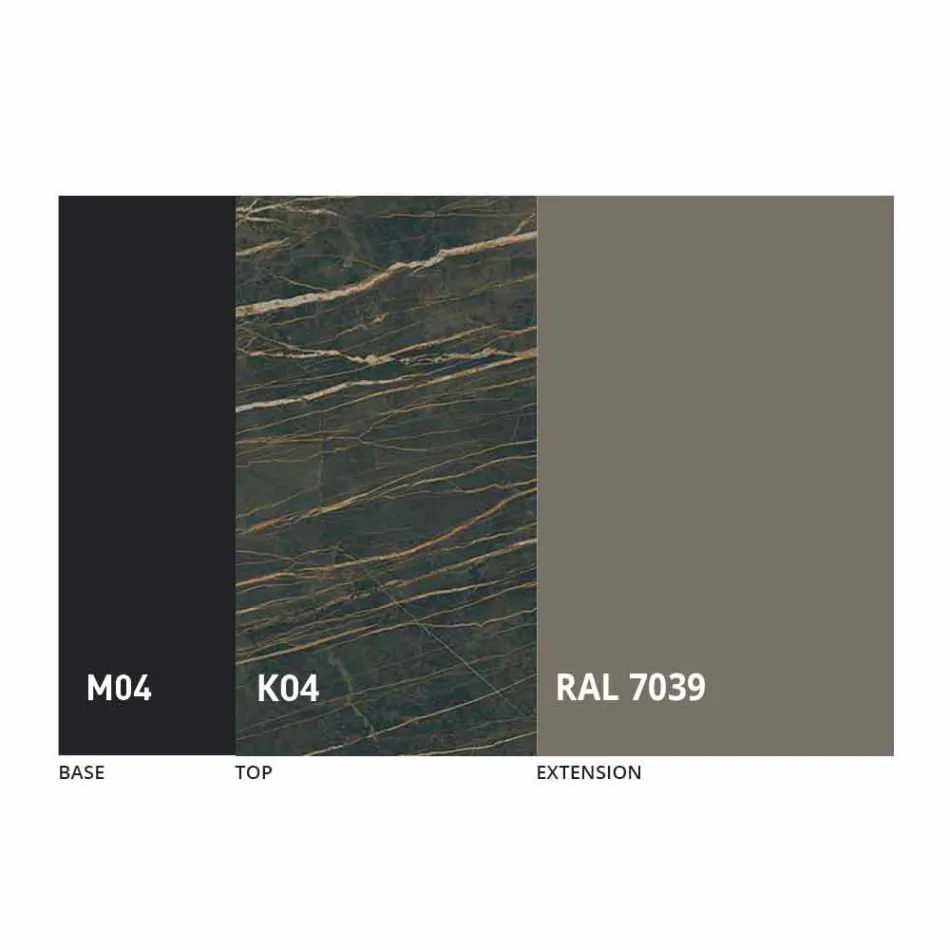 Masă rotundă de masă extensibilă până la 165 cm cu blat din ceramică - Pistolero Viadurini