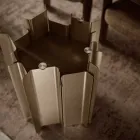 Masă rotundă din sticlă extraclară, fabricată în Italia - Duna Viadurini
