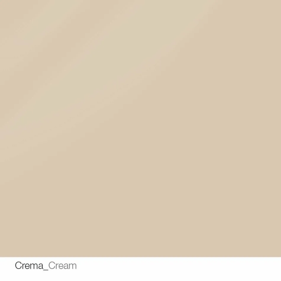 Masă rotundă de design d.120 blat din cristal fabricat în Italia Cristal Viadurini