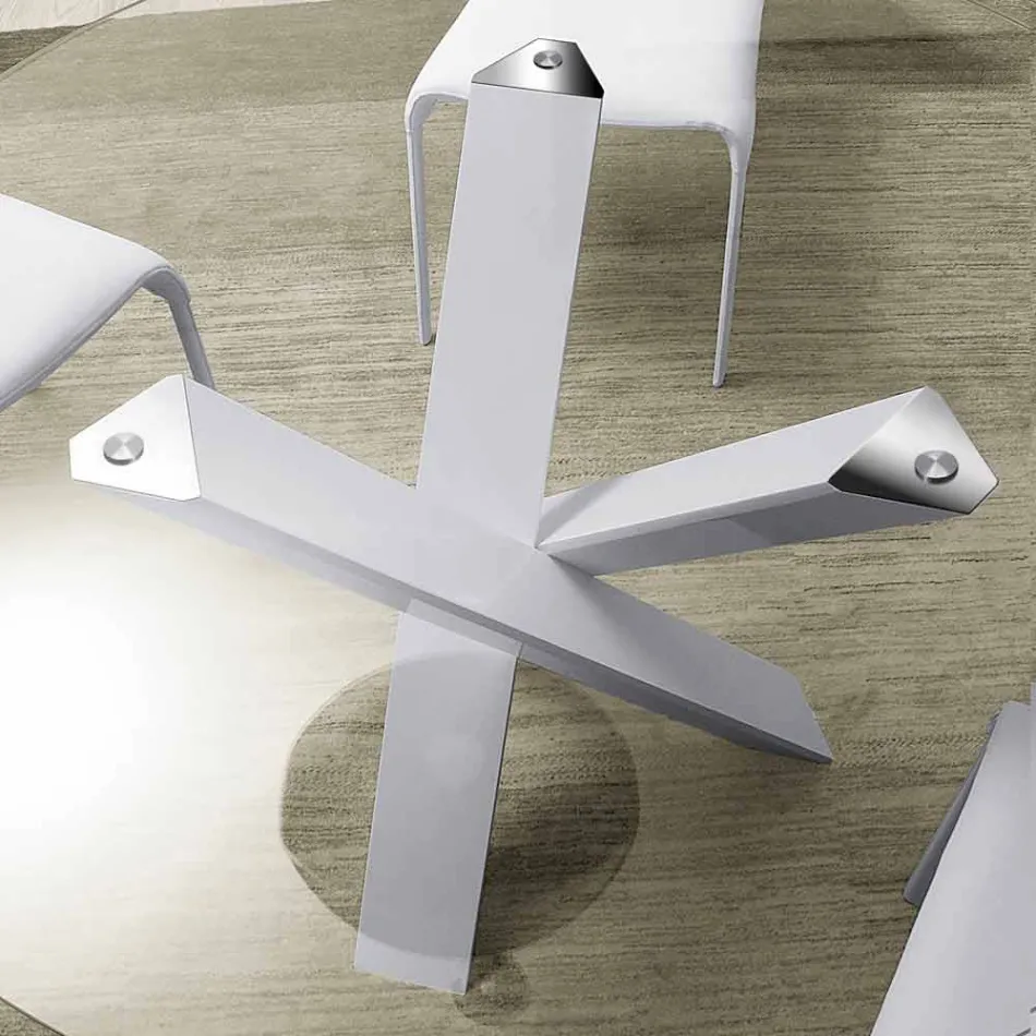 Design rotund d.130 top de sticla realizat in Italia Cristal Viadurini