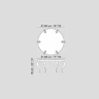 Masă rotundă stil contemporan MDF și oțel Luigi Viadurini