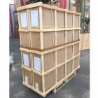 Masă rotundă reală din lemn de tec și lemn masiv pentru exterior Viadurini