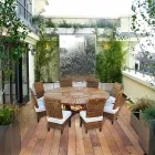 Masă rotundă din lemn de tec și lemn masiv Viadurini