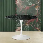 Masă Eero Saarinen Tulip H 73 cu blat din marmură Green Alpi Made in Italy - Scarlet Viadurini