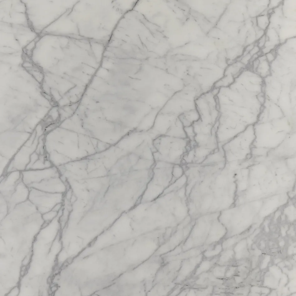 Masă Eero Saarinen Tulip H 73 cu blat rotund din marmură Statuarietto Carrara Viadurini