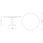 Tulip Table Eero Saarinen H 73 în Diamond Cream Ceramic Made in Italy - Scarlet Viadurini