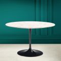 Tulip Table Eero Saarinen H 73 în Diamond Cream Ceramic Made in Italy - Scarlet