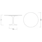 Tulip Table Eero Saarinen H 73 în ceramică Entzo Made in Italy - Scarlet Viadurini