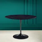 Masa Tulip Eero Saarinen H 73 din ceramică Noir Laurent Made in Italy - Scarlet Viadurini
