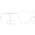 Masa Tulip Eero Saarinen H 73 în ceramică Rem Made in Italy - Scarlet Viadurini