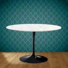 Masă Tulip Eero Saarinen H 73 în ceramică Rem Made in Italy - Scarlet Viadurini