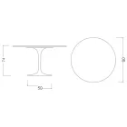 Tulip Table Eero Saarinen H 73 în ceramică Sirius Made in Italy - Scarlet Viadurini