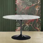 Masă Tulip Eero Saarinen H 73 în marmură Arabescato Made in Italy Viadurini
