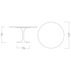 Eero Saarinen Masa lalele H 73 din marmură Emperador Dark Fabricată în Italia Viadurini