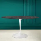 Tulip Table Eero Saarinen H 73 Oval din ceramică Noir Desire Made in Italy - Scarlet Viadurini