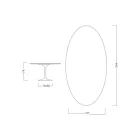 Masă Tulip Eero Saarinen H 73 Oval din ceramică Noir Laurent Made in Italy - Scarlet Viadurini