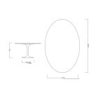 Masa Lalele Eero Saarinen H 73 Ovala din Ceramica Rem Made in Italy - Stacojiu Viadurini