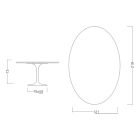 Masa Lalele Eero Saarinen H 73 Ovala din Ceramica Sirius Made in Italy - Stacojiu Viadurini