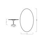 Tulip Table Eero Saarinen H 73 Oval din stejar natural Made in Italy - Scarlet Viadurini