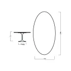 Tulip Table Eero Saarinen H 73 Oval din stejar colorat Moka Made in Italy - Scarlet Viadurini