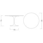 Masa Lalele Eero Saarinen H 73 Rotunda in laminat lichid negru Made in Italy - Scarlet Viadurini