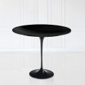 Eero Saarinen H 74 Masă rotundă Tulip în laminat lichid negru Made in Italy - Scarlet